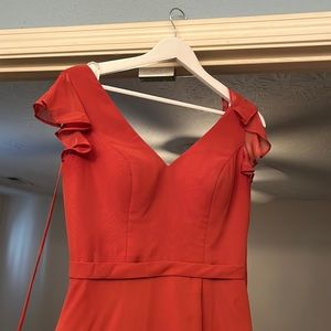 Azazie bridesmaid dress Claudine in terracota